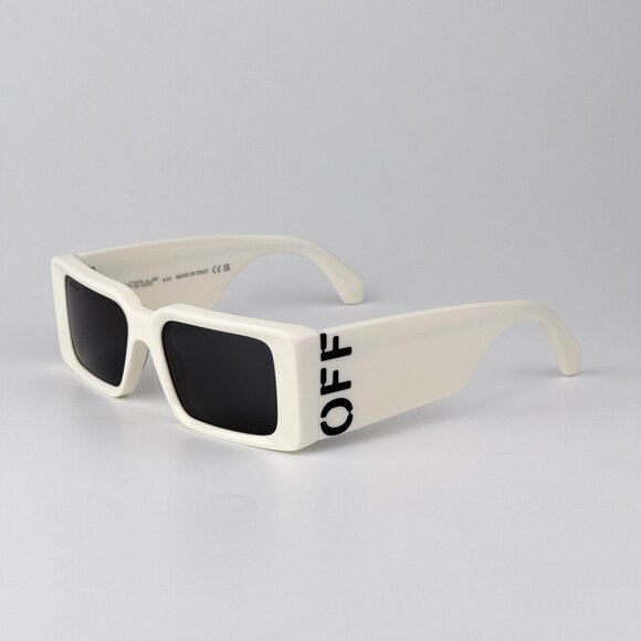 Off-White MILANO Sunglasses – White Square Frame Grey Lenses |Model OERI097 0107 main image 9